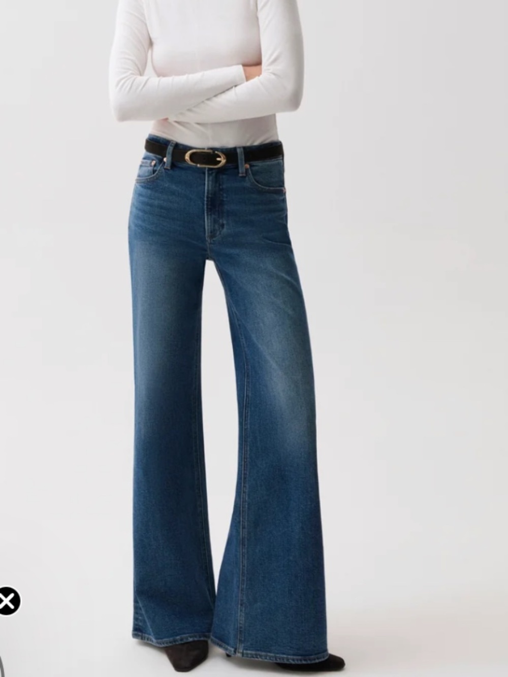 Pistola Vivian Mid Rise Wide Leg Jean - size 27